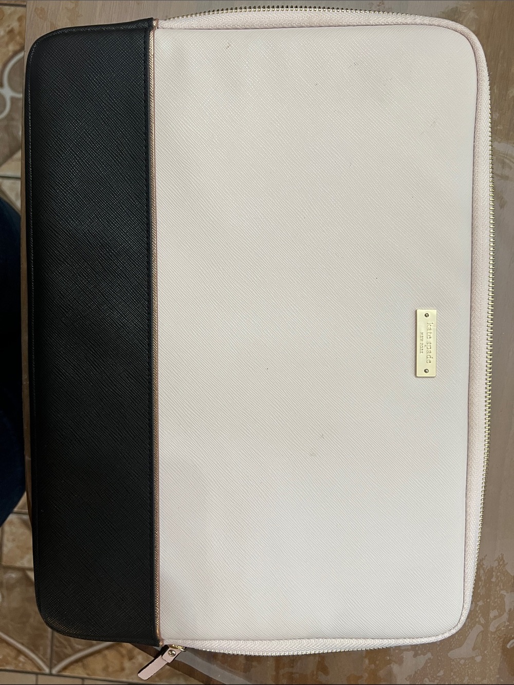 kate spade Two-Tone Black and Cream Laptop Sleeve